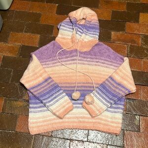 WOMEN LARGE PETITE SWEATER Cupcake pull over hoodie 2047